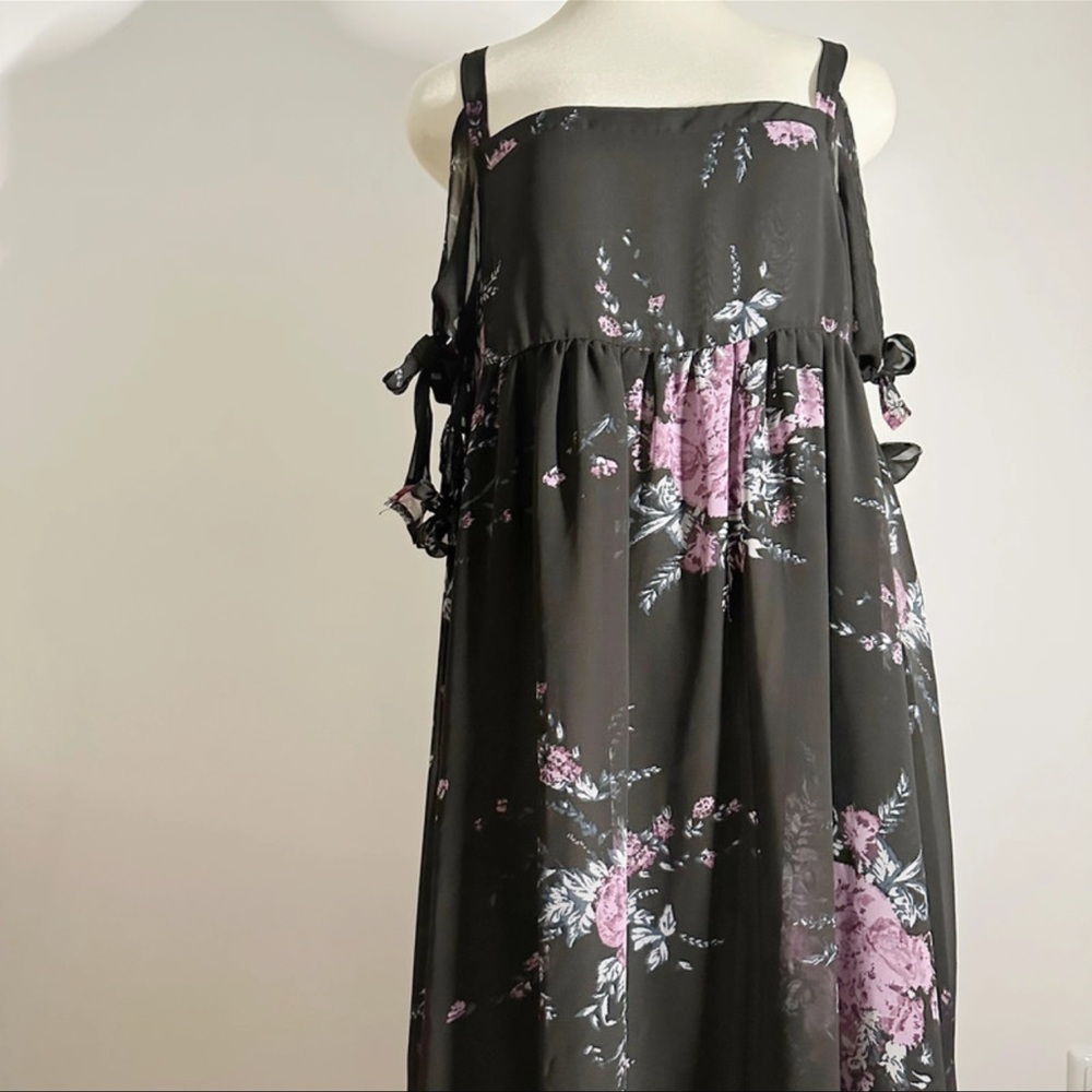 Free People Tied To You black floral maxi dress S/M